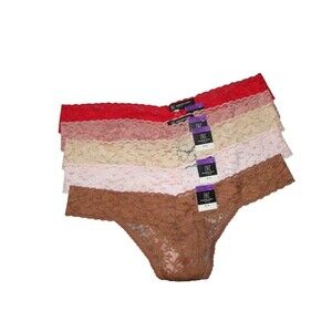 INC International Concepts Lace Thong Panties Set of 5 Womens Sz XXL Pink Red